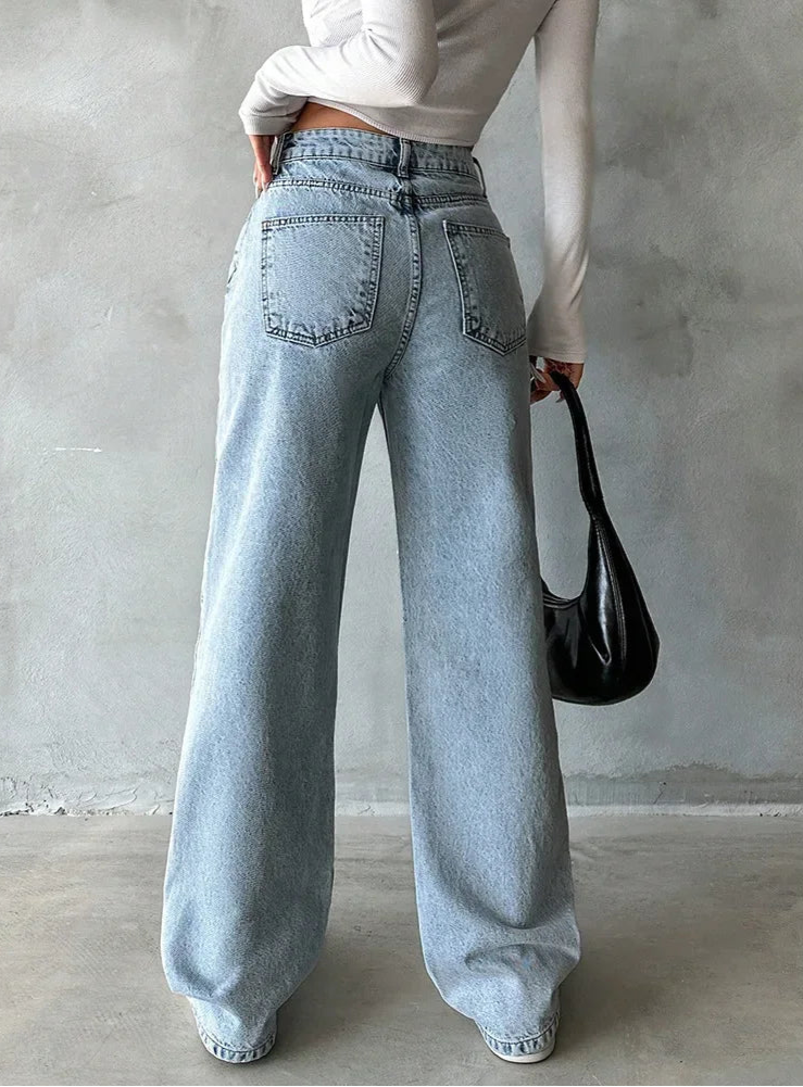Wide Leg Denim Jeans