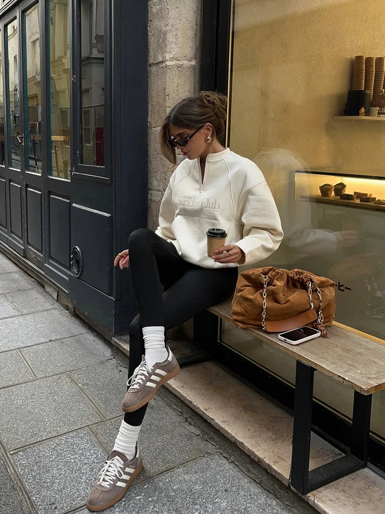 Sunday Club Oversized Half-Zip Sweater