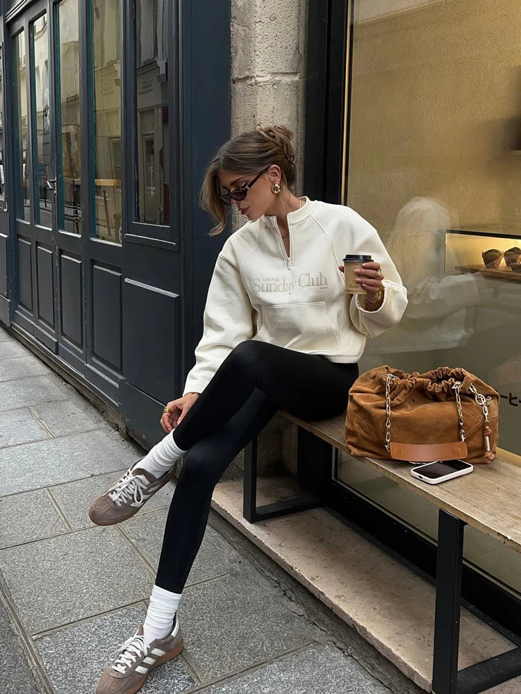 Sunday Club Oversized Half-Zip Sweater