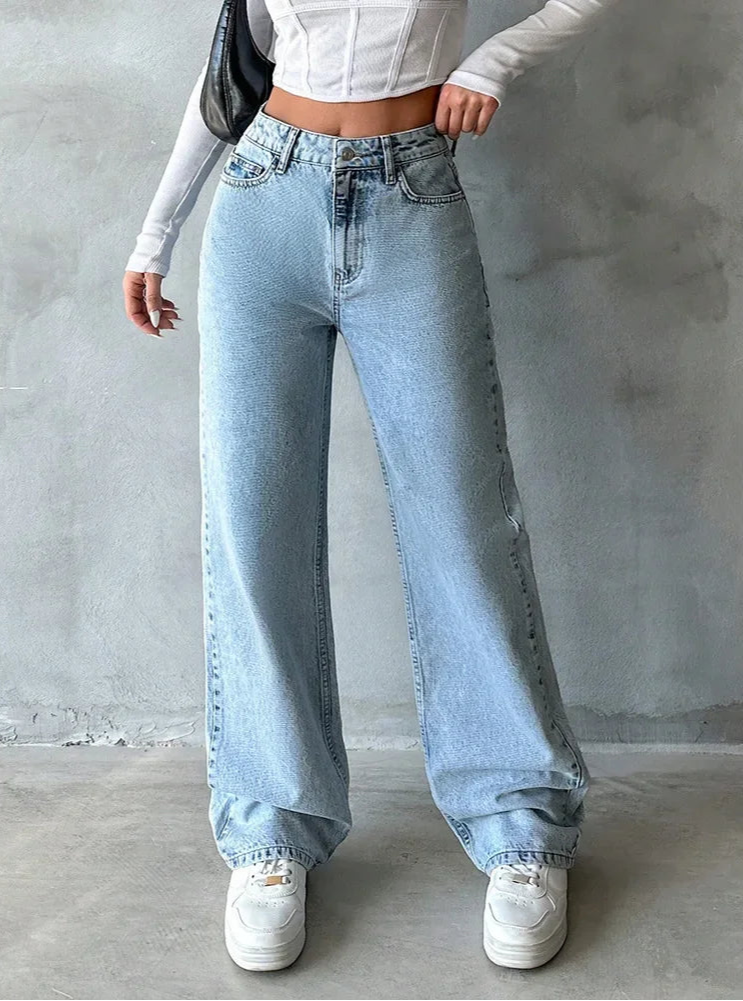 Wide Leg Denim Jeans