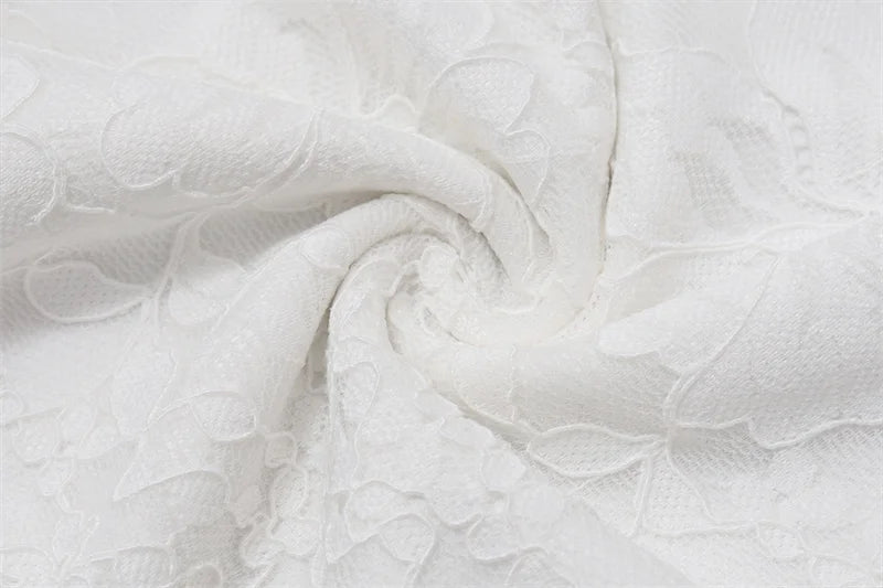 White Lace Mini Dress