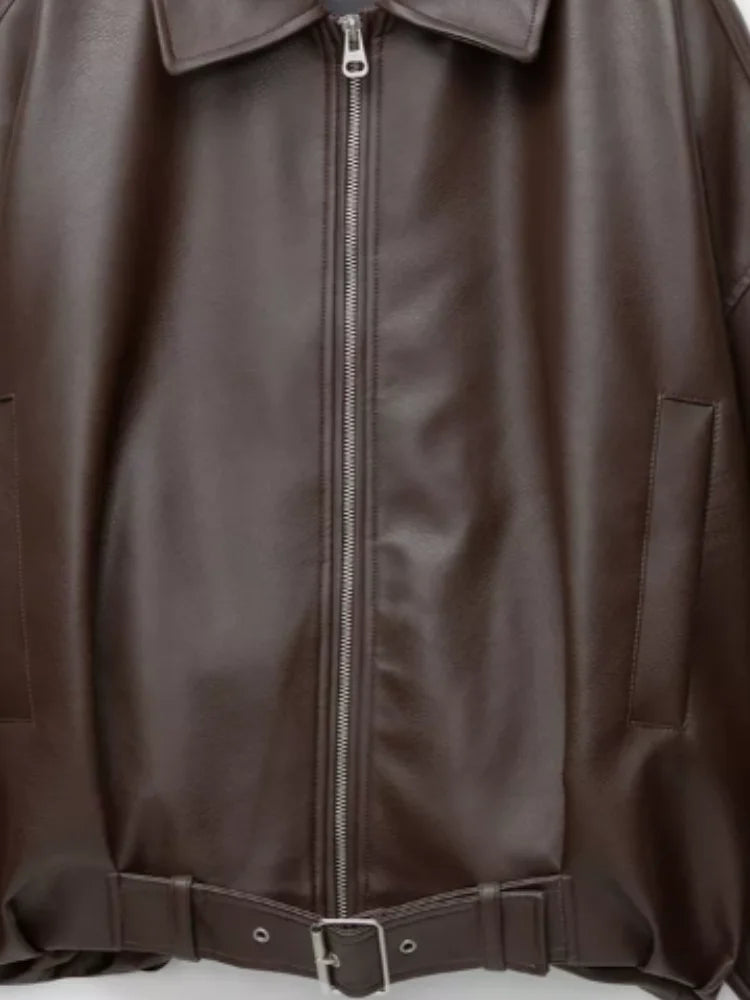Luxe Oversized Faux Leather Jacket