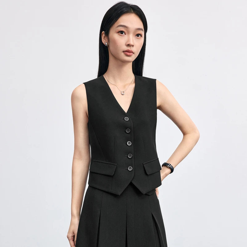 Tailored Elegance Suit Vest – Ivory