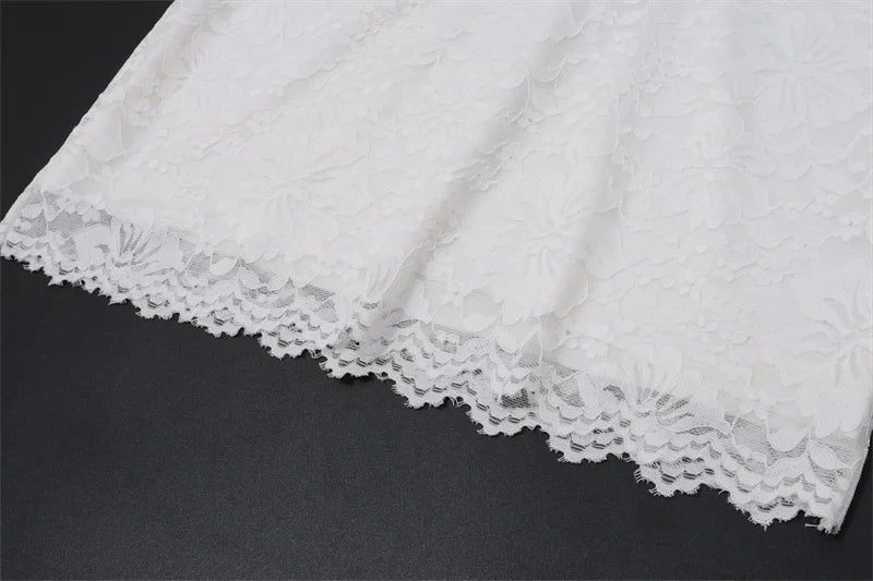 White Lace Mini Dress