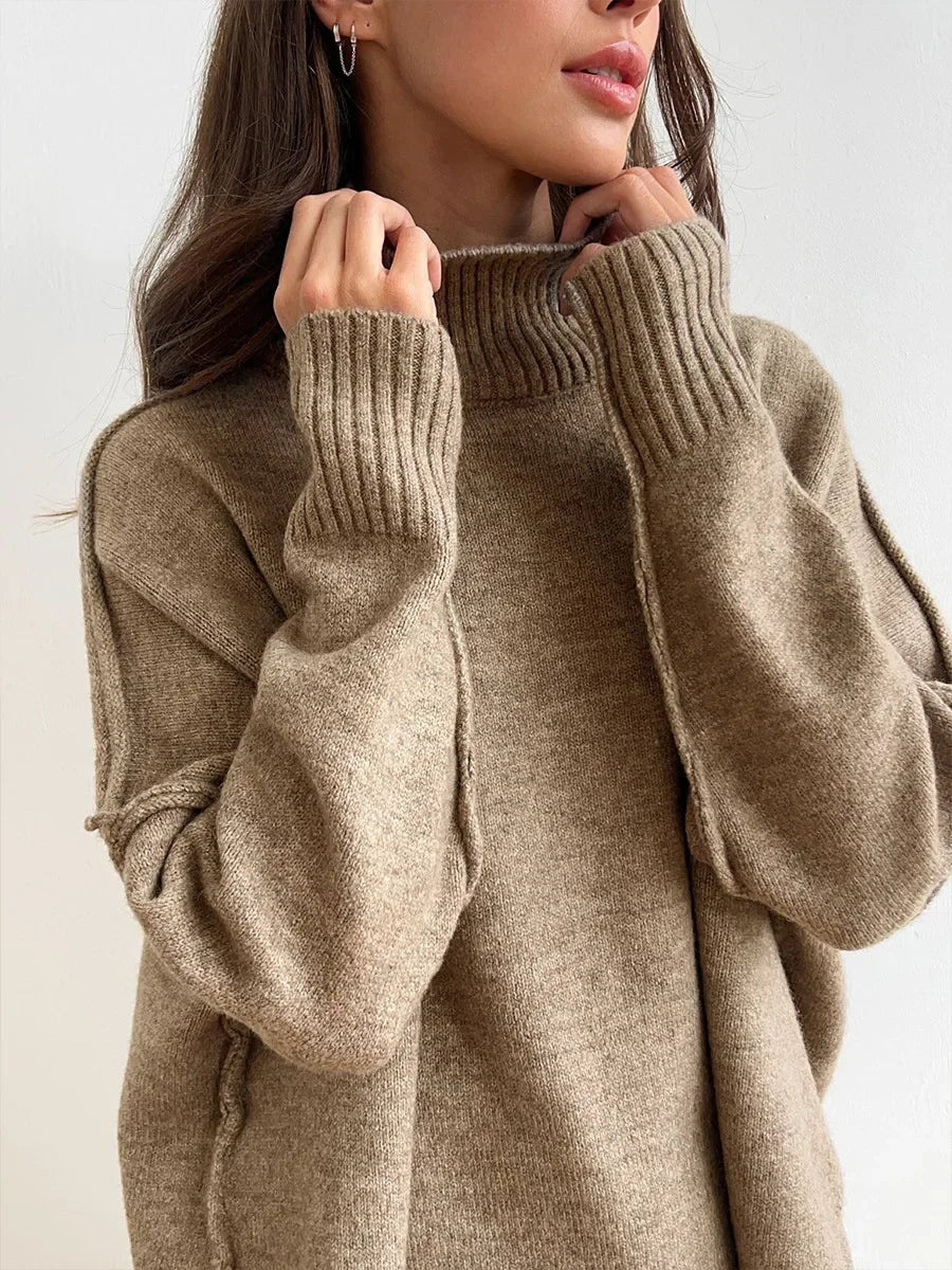 Cozy Knit Turtleneck Sweater Set