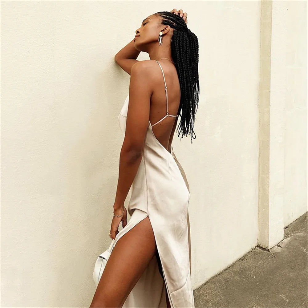 Elegant Satin Slip Dress