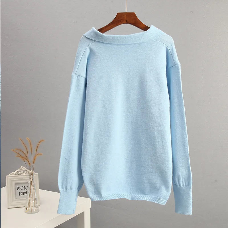 The Essential Luxe Knit Polo Sweater