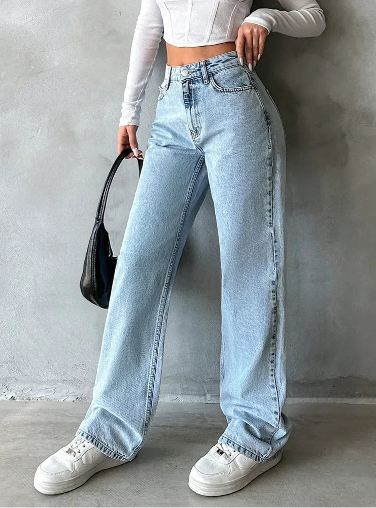 Wide Leg Denim Jeans