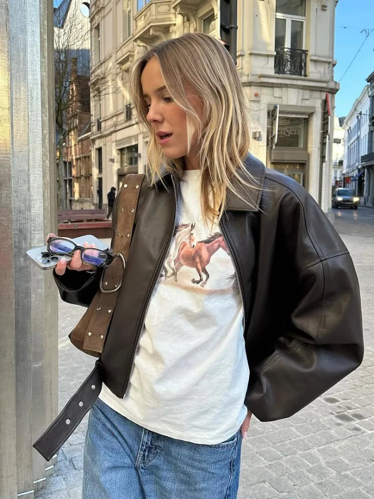 Luxe Oversized Faux Leather Jacket