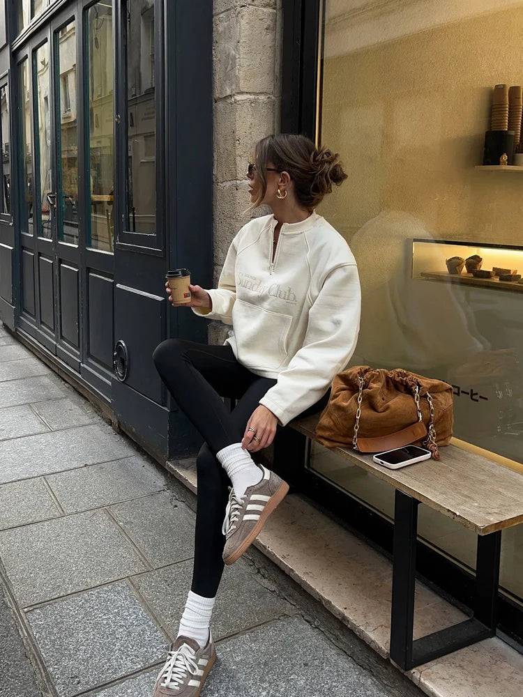 Sunday Club Oversized Half-Zip Sweater