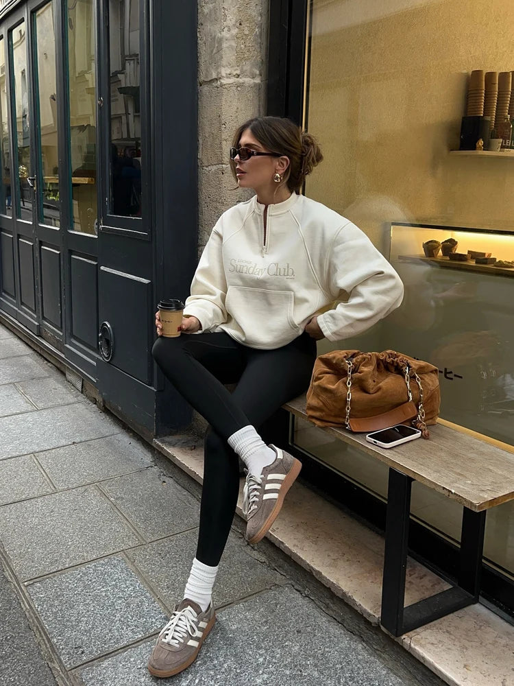 Sunday Club Oversized Half-Zip Sweater