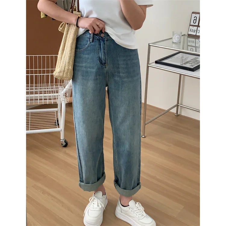 Heart-Stitch Boyfriend Jeans