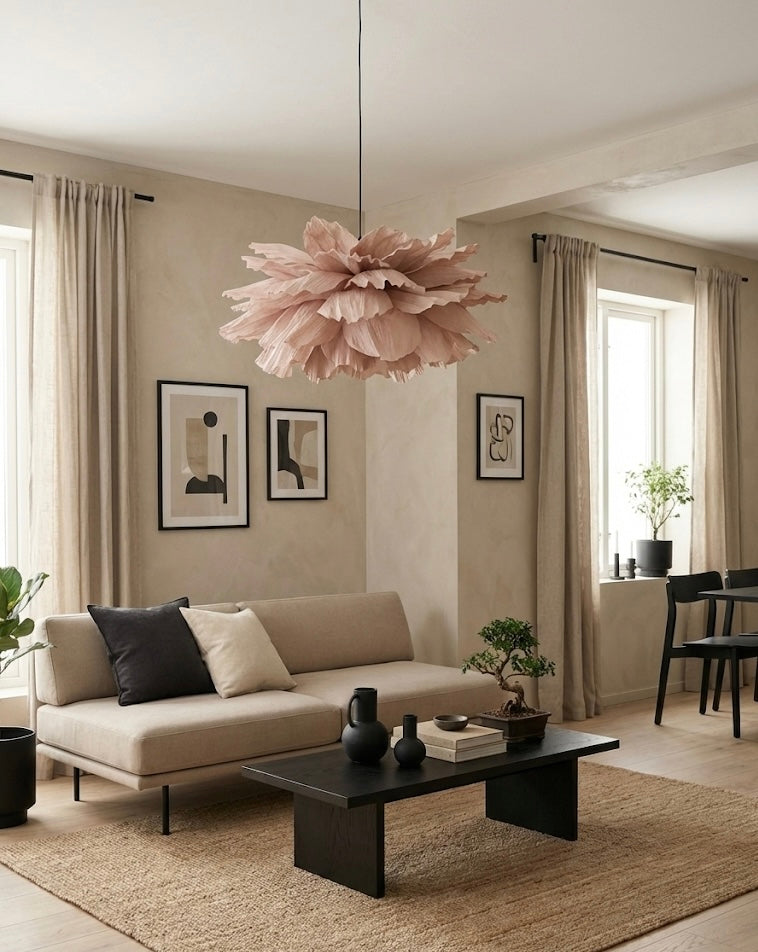 Sakura – Håndlaget Papirlampe i Rosa