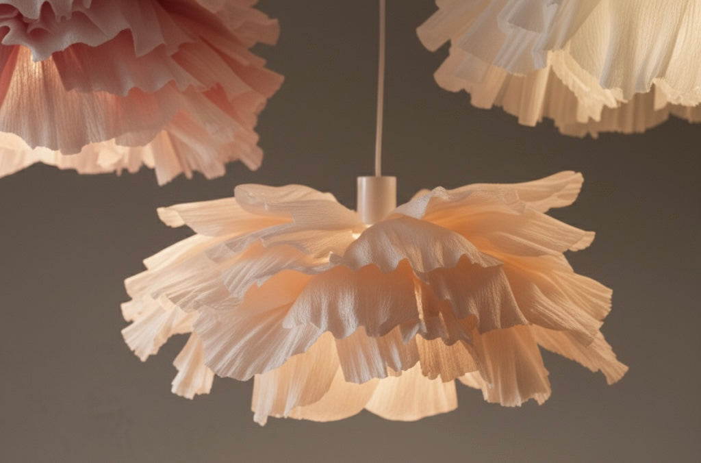 Sakura – Håndlaget Papirlampe i Rosa