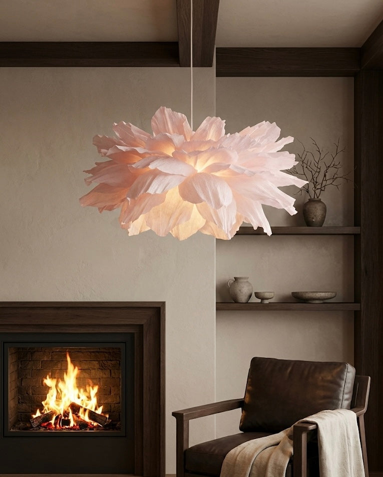 Sakura – Håndlaget Papirlampe i Rosa