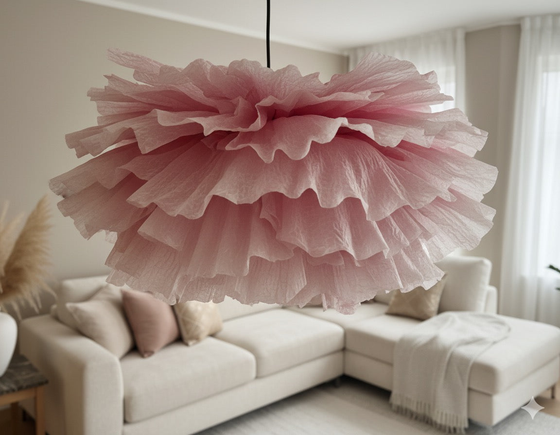 Lotus – Håndlaget Papirlampe i Japandi-stil