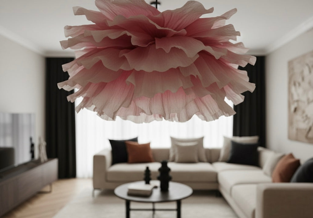 Lotus – Håndlaget Papirlampe i Japandi-stil