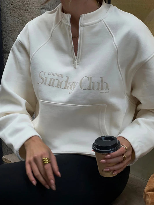 Sunday Club Oversized Half-Zip Sweater