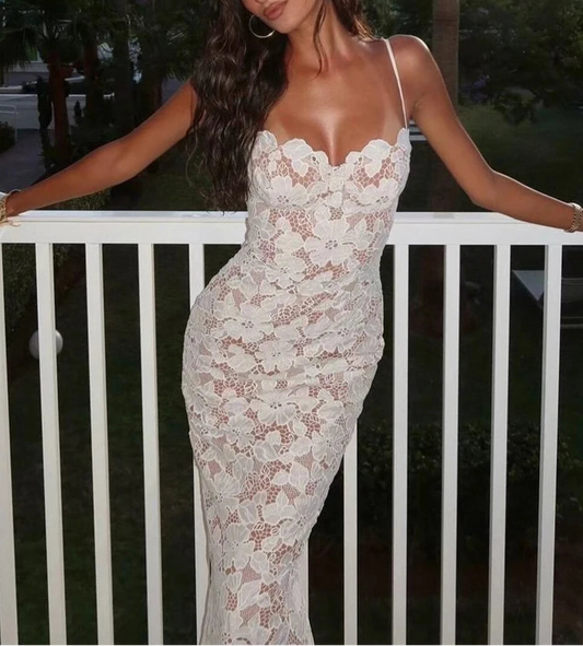 Lace Elegance Midi Dress