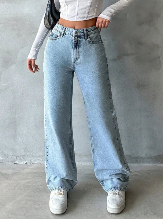Wide Leg Denim Jeans