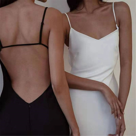 Amara Satin Backless Dress