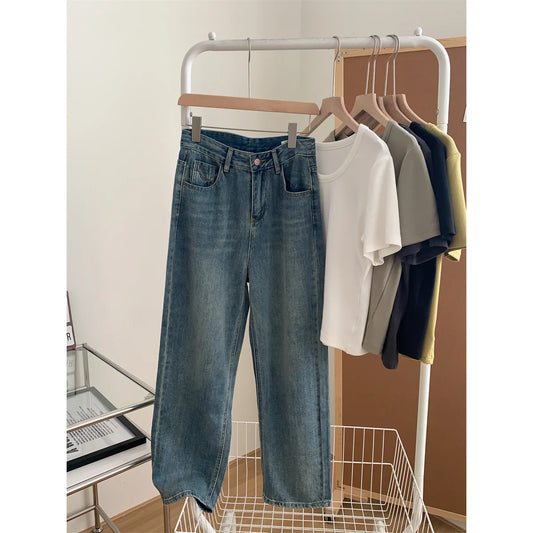 Heart-Stitch Boyfriend Jeans